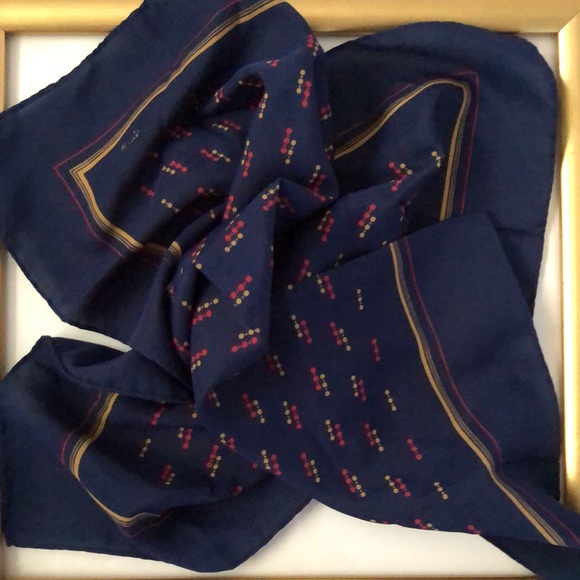 VTG Robinson Golluber Classy Square Scarf Blue - Picture 3 of 10